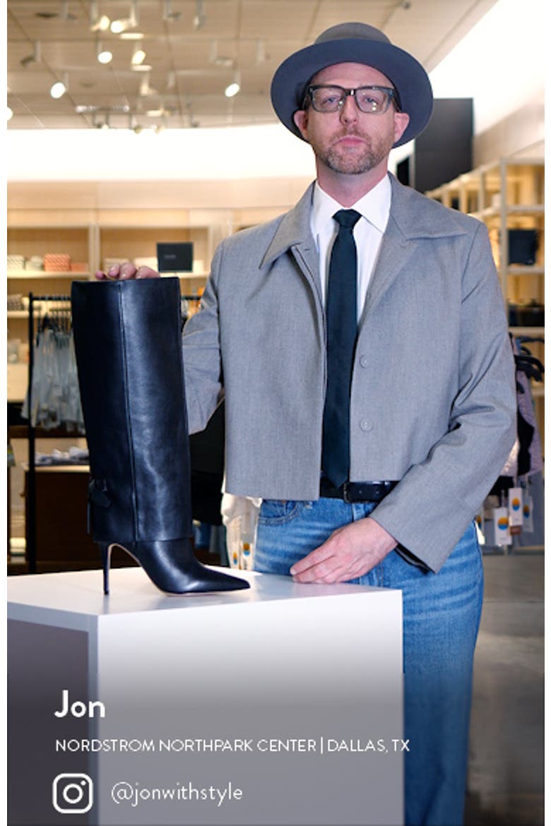 Kammitie Foldover Pointed Toe Knee High Boot video