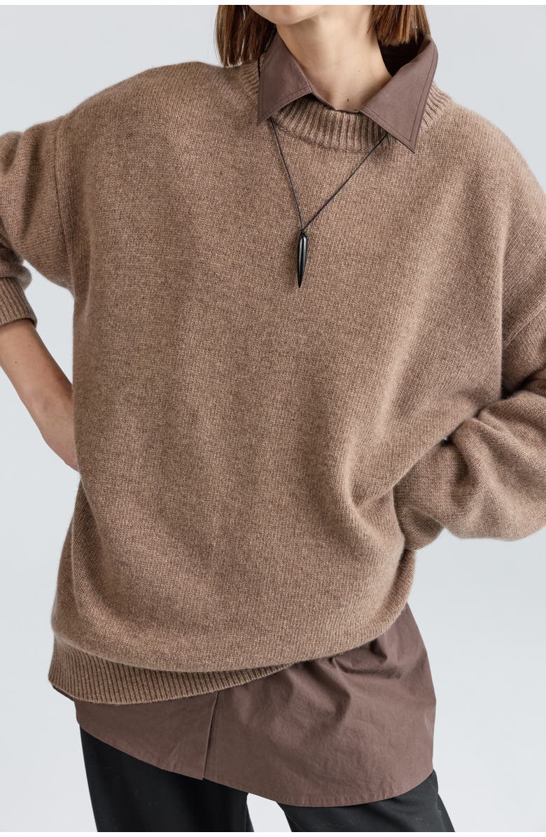 Almina Concept Oversized Wool/Cash Sweater, Alternate, color, Taupe Melange