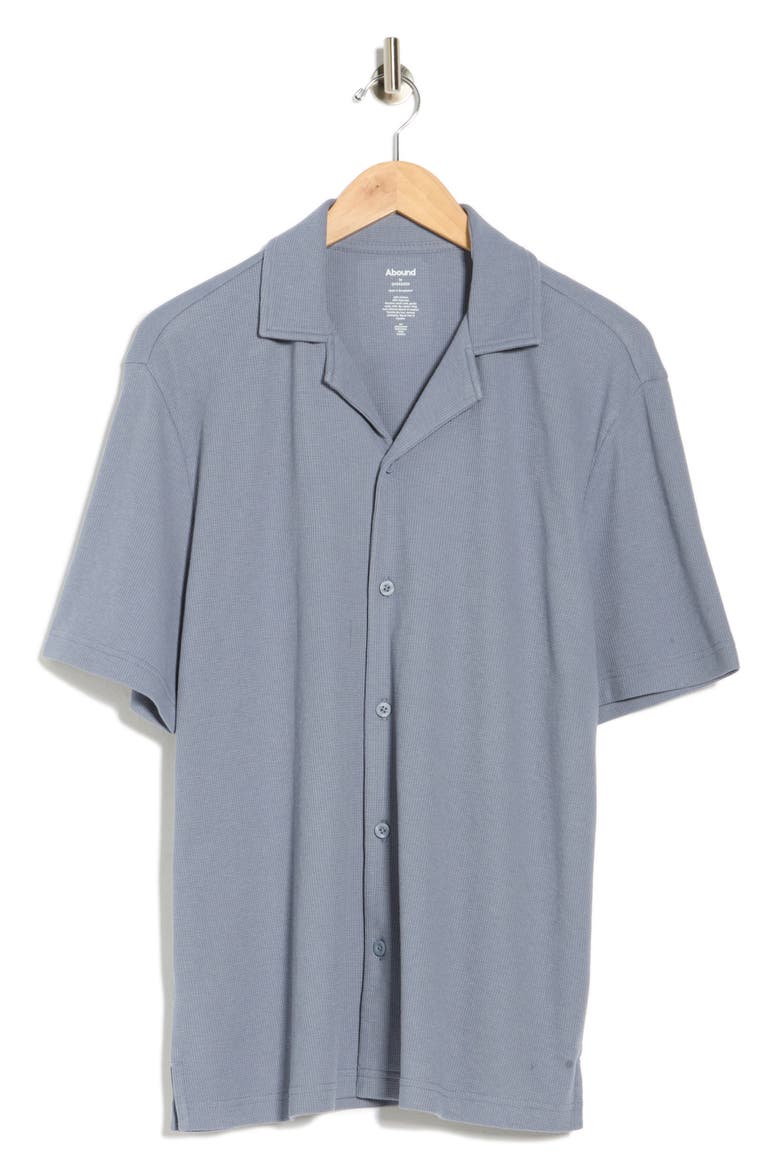 Thermal Knit Camp Shirt, Alternate, color, GREY FOLKSTONE