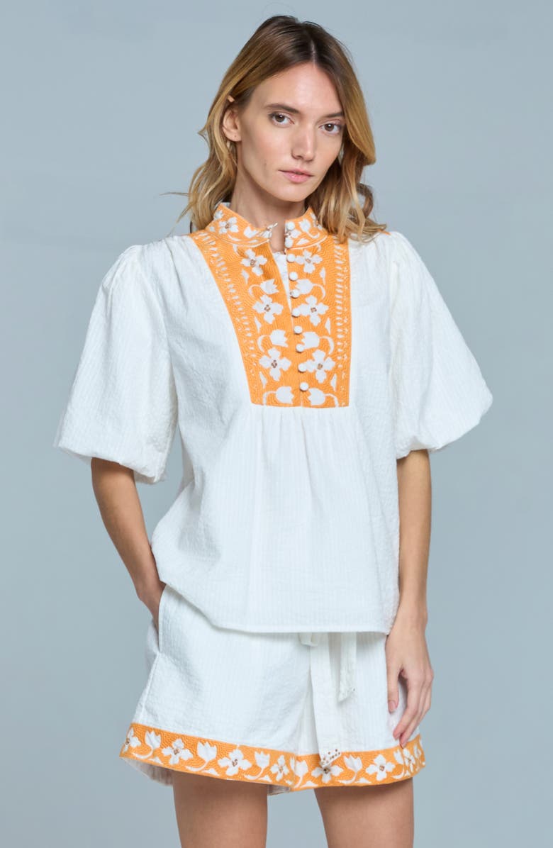 CIEBON Aphyna Puff Sleeve Top, Alternate, color, White