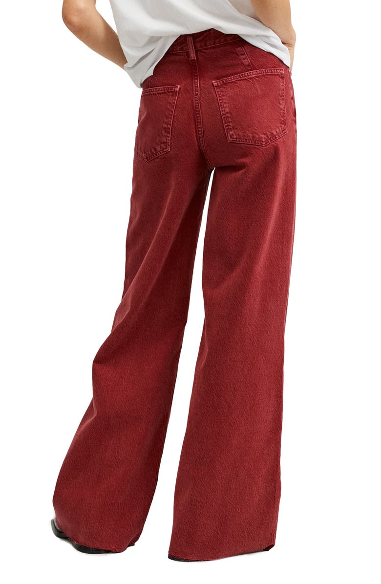 MANGO High Waist Wide Leg Jeans, Alternate, color,