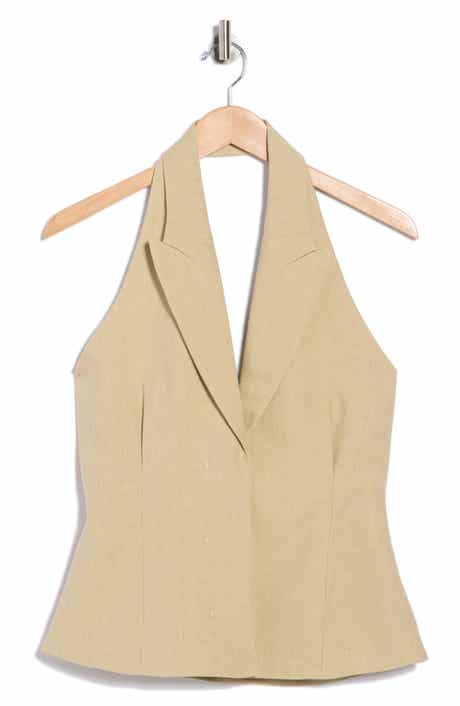 TWP Kaitlyn Halter Neck Linen Vest