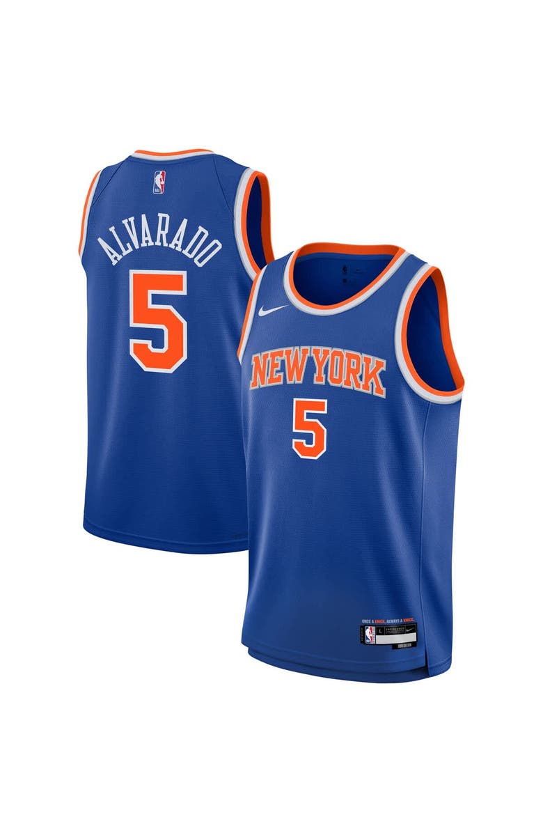 Nike Youth Nike Jose Alvarado Blue New York Knicks Swingman Jersey - Icon Edition, Main, color, Blue