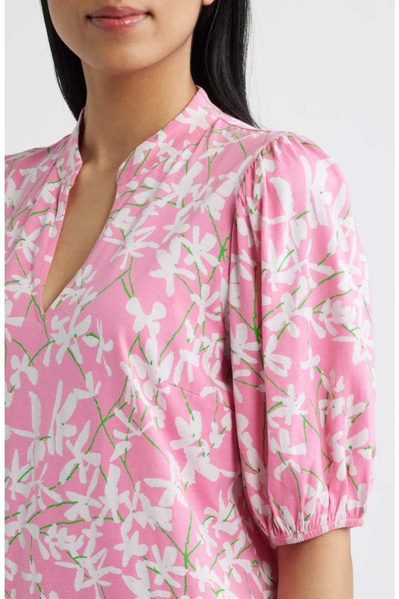 Carey Floral Print Minidress, Alternate, color, CONFETTI PINK LIZA OVERPRINT