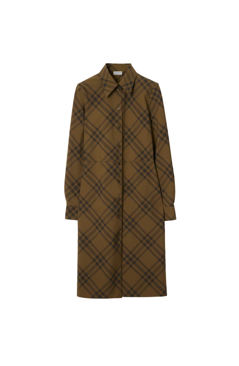 Burberry Check Wool Blend Shirt Dress, Alternate, color, 