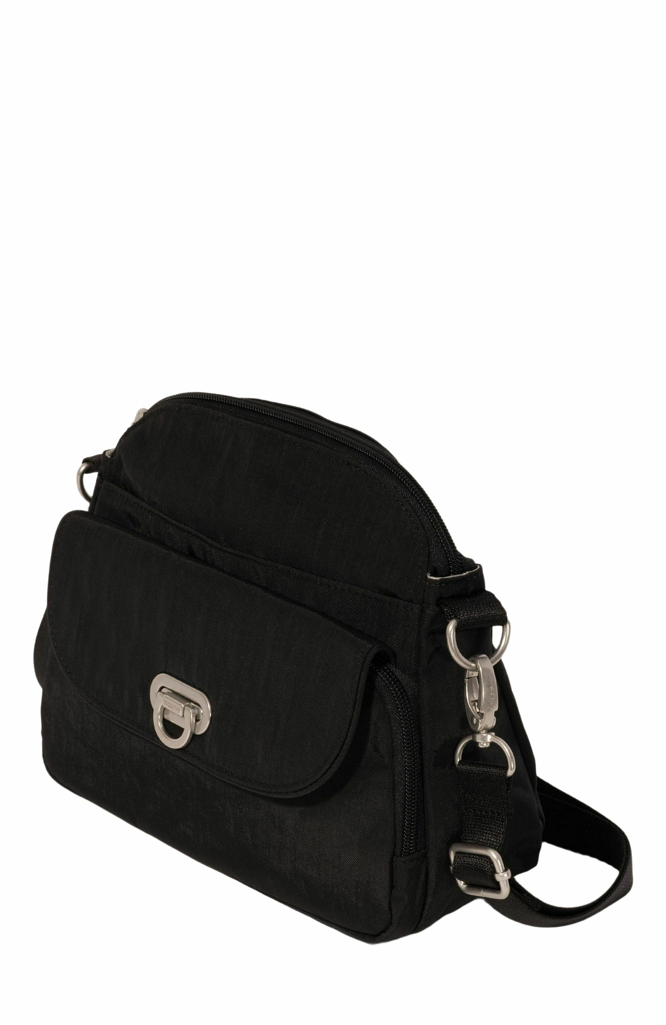 BAGGALLINI Coastal Flip Lock Crossbody Bag, Alternate, color, Black