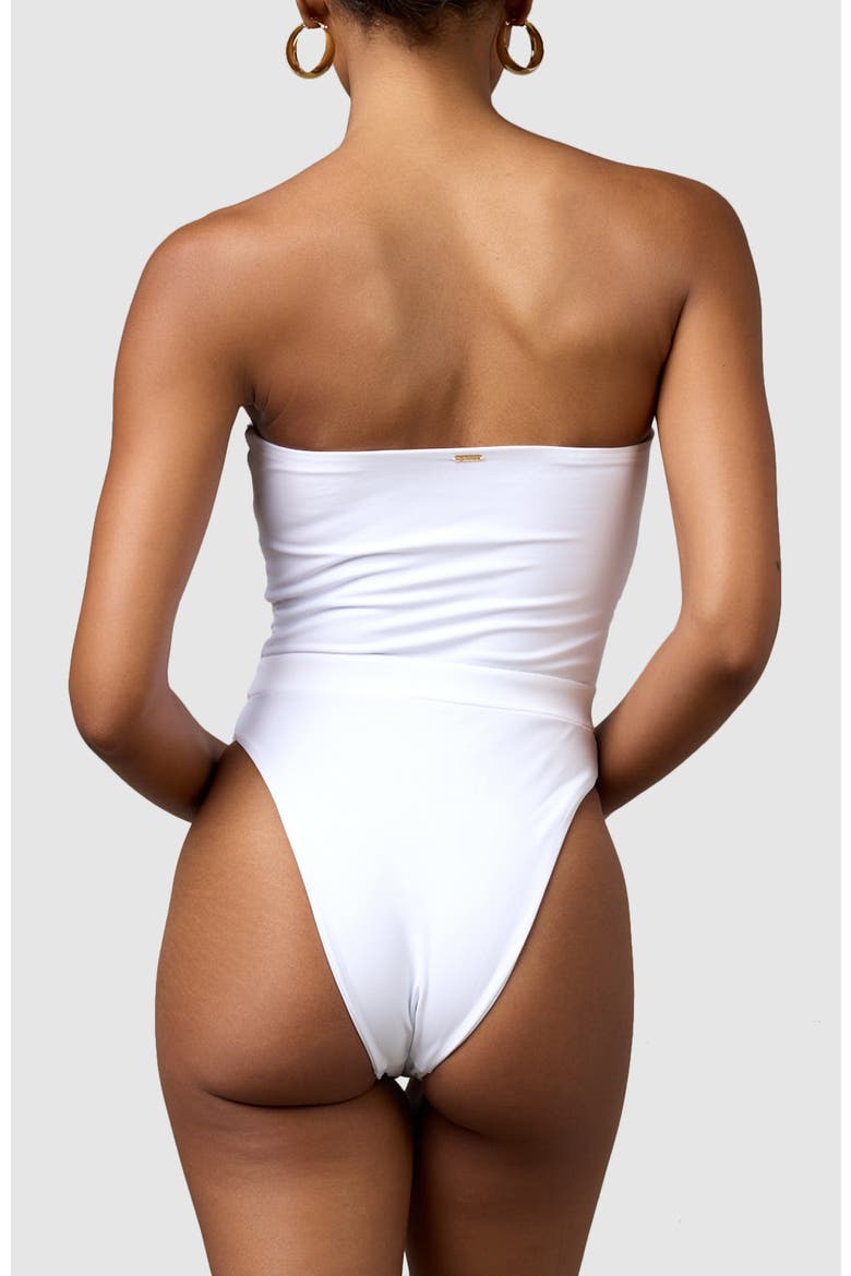Zen One-Piece Swimsuit, Alternate, color, White