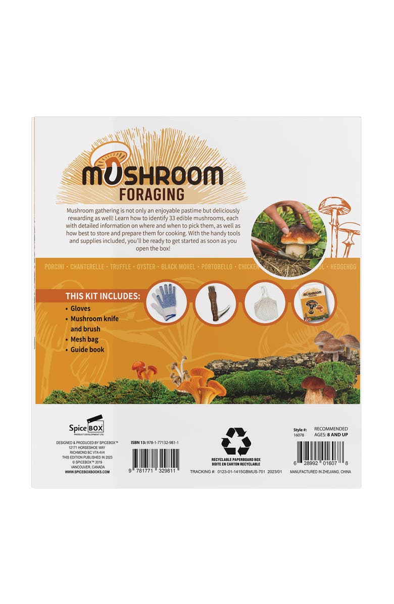 Gift Box Mushroom Foraging Kit Become A Fungi Connoisseur, Alternate, color, Multicolored