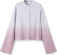 MANGO Gradient Crop Cotton Cardigan
