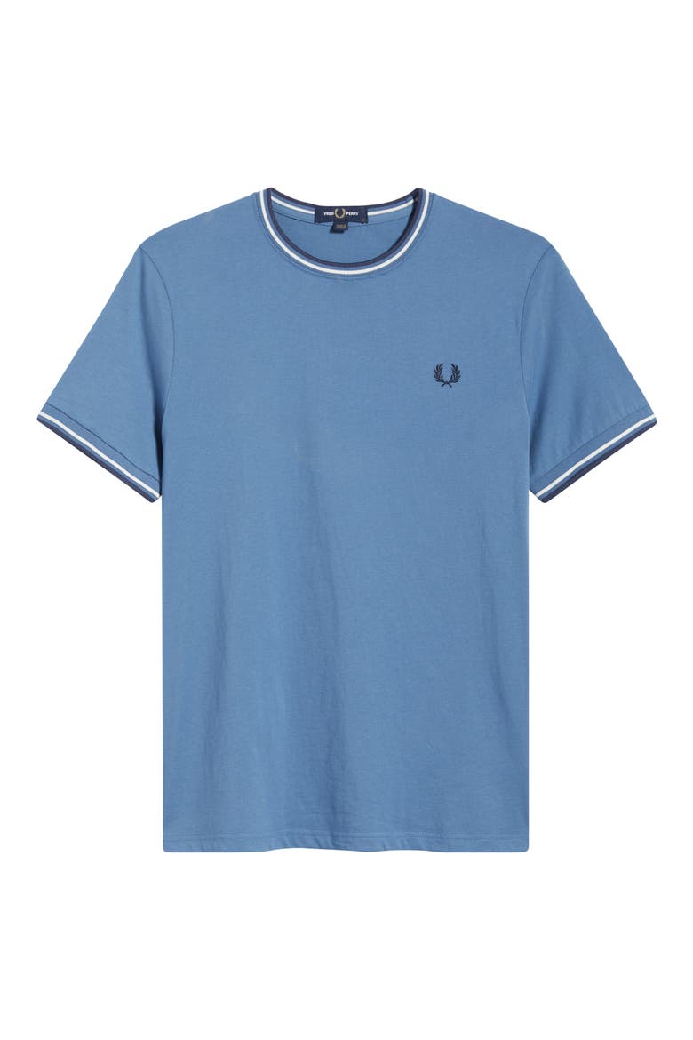 Extra Trim Fit Twin Tipped Piqué Polo, Alternate, color, LIGHT BLUE/ WHITE/ DARK BLUE
