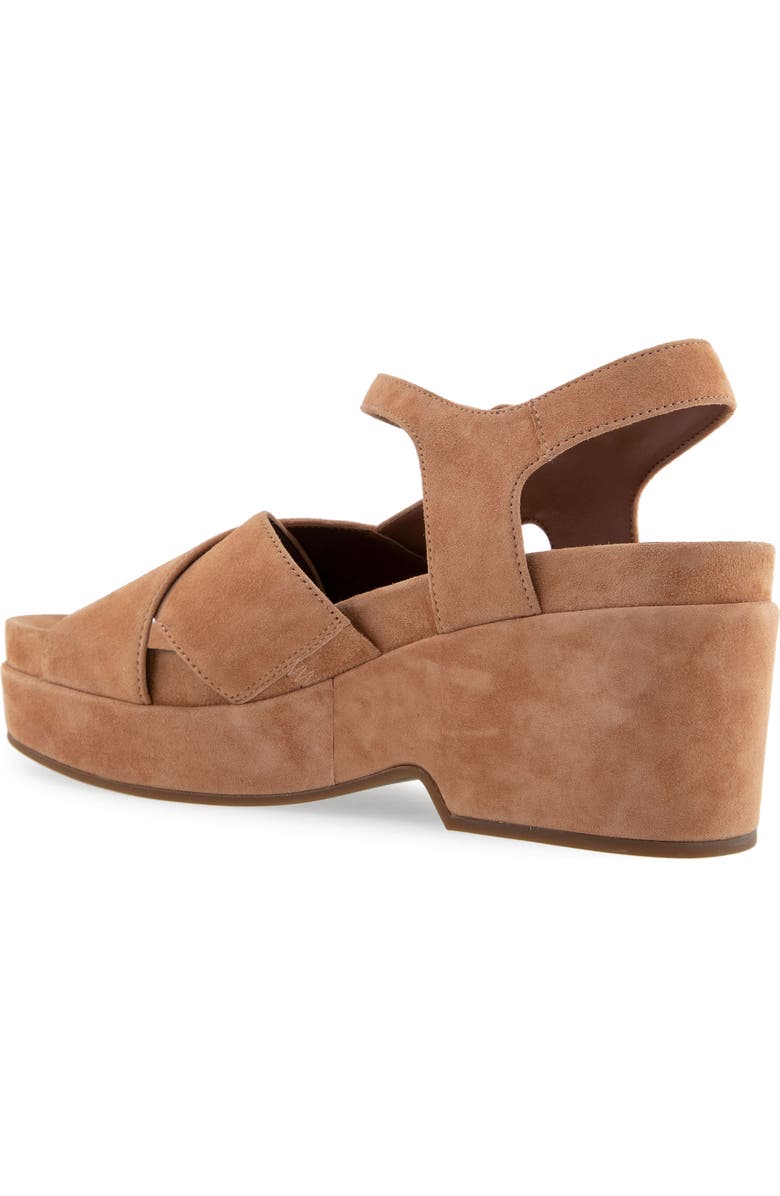 Aerosoles Cora Ankle Strap Platform Sandal, Alternate, color, Tan Suede