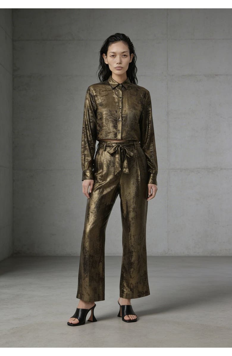 Monzlapur High Waisted Pant, Alternate, color, Burnt Gold