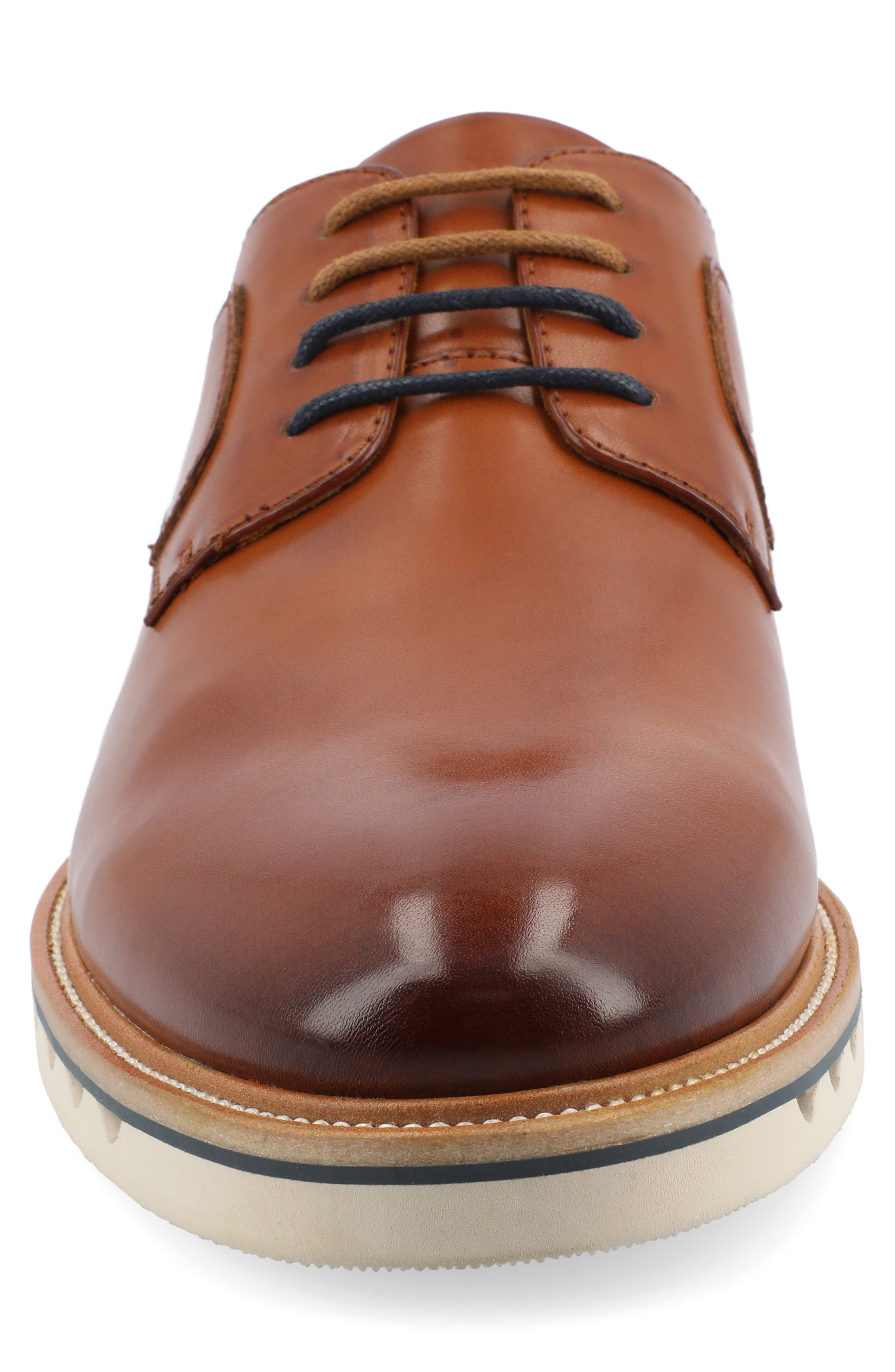 William Tru Comfort Plain Toe Derby, Alternate, color, COGNAC
