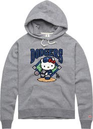 Homage Women's Homage Gray Hello Kitty x Los Angeles Dodgers Pitch Tri-Blend Hoodie