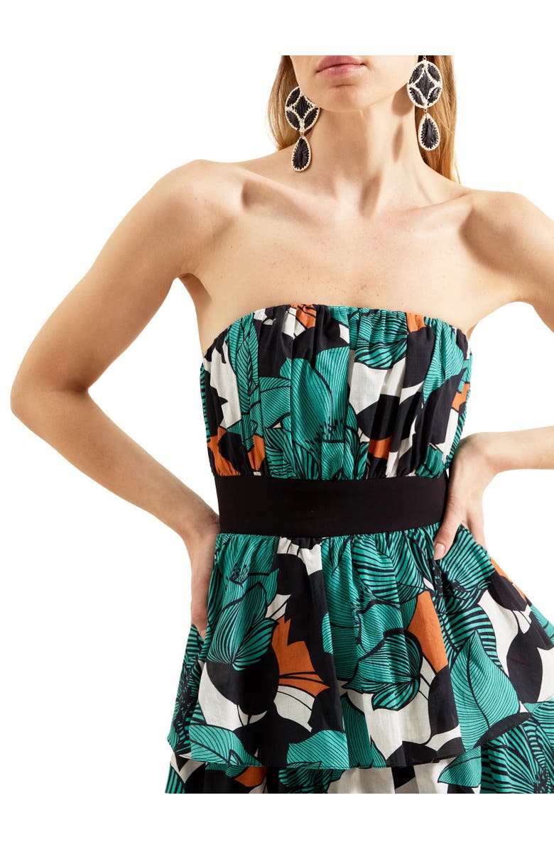 Ro&Zo Claudia Print Tiered Dress, Alternate, color, Multi