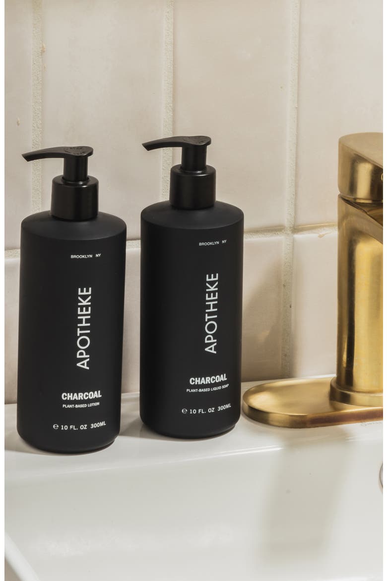 Charcoal Liquid Soap & Lotion Set, Alternate, color, BLACK