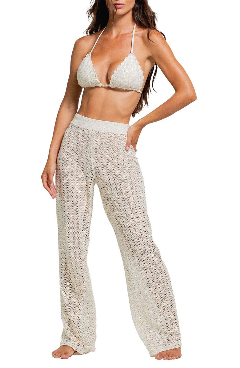 Cosita Linda Sheer Lace Cover-Up Pants, Main, color, 