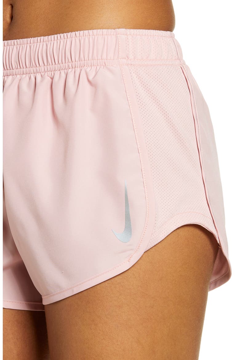 Tempo High Cut Running Shorts, Alternate, color, PINK GLAZE/ REFLECTIVE SILVER