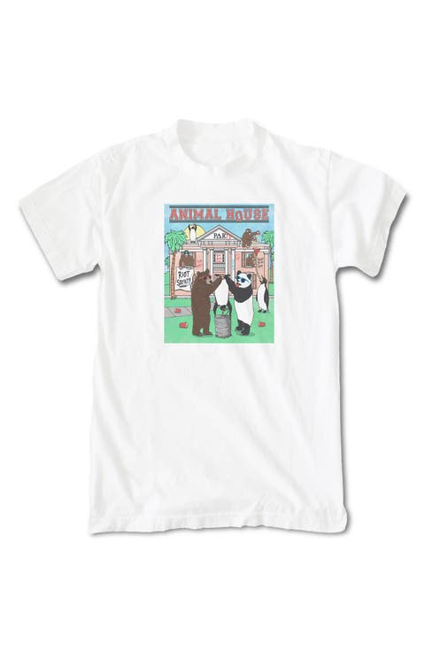 Animal House Party Cotton Crew T-Shirt