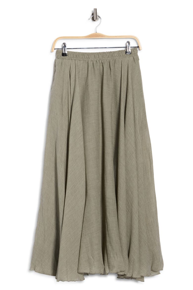 Gauze Skirt, Alternate, color, HT MOSS