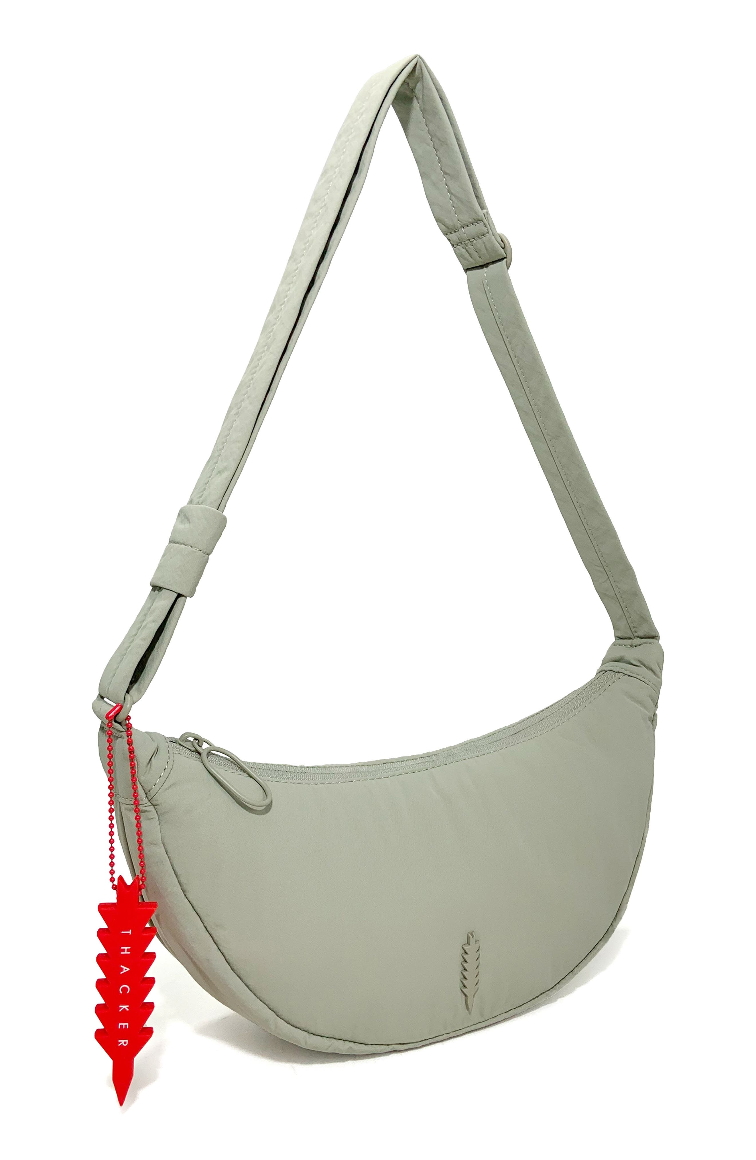Thacker Cleo Large Crescent Crossbody Bag, Alternate, color, Light Sage