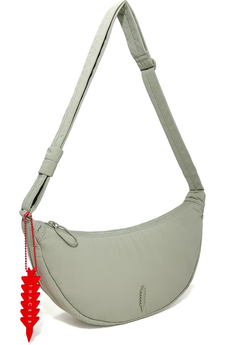 Thacker Cleo Large Crescent Crossbody Bag, Alternate, color, Light Sage