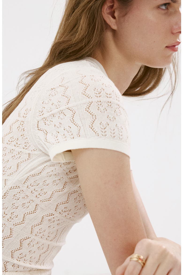 Open Knit Minidress, Alternate, color, ECRU