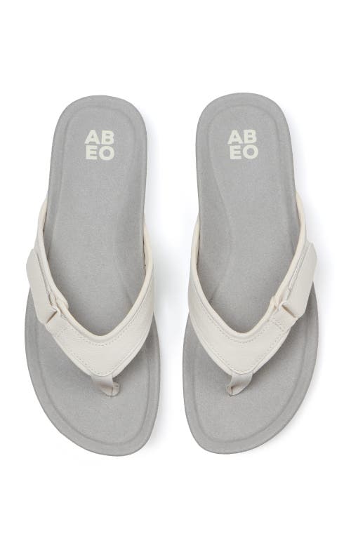 Abeo Oasis Sport Flip Flop In White - Metatarsal