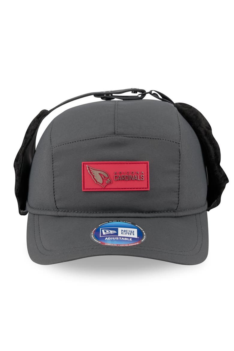 Men's New Era Charcoal Arizona Cardinals 2025 Sideline Cold Weather Runner Dog Ear Adjustable Hat, Alternate, color, Charcoal