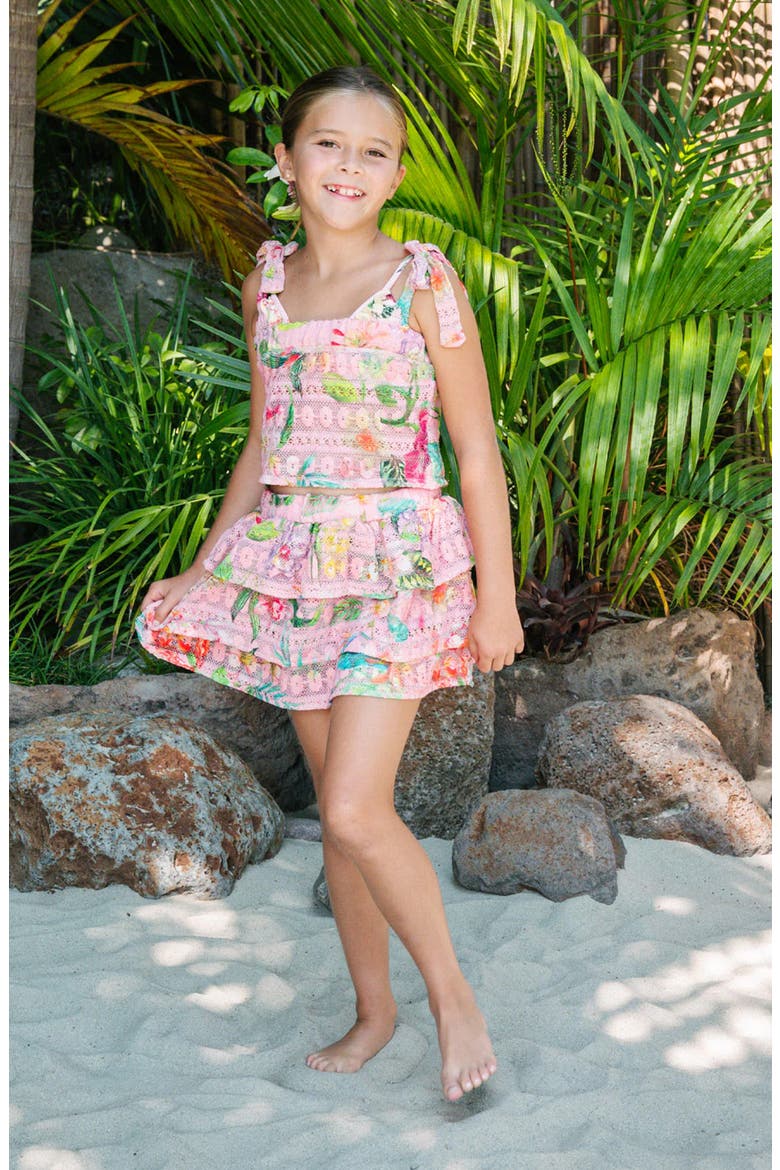 Kids' Lucy Tank & Ruffle Skirt Set, Alternate, color, PARADISE BLOOM