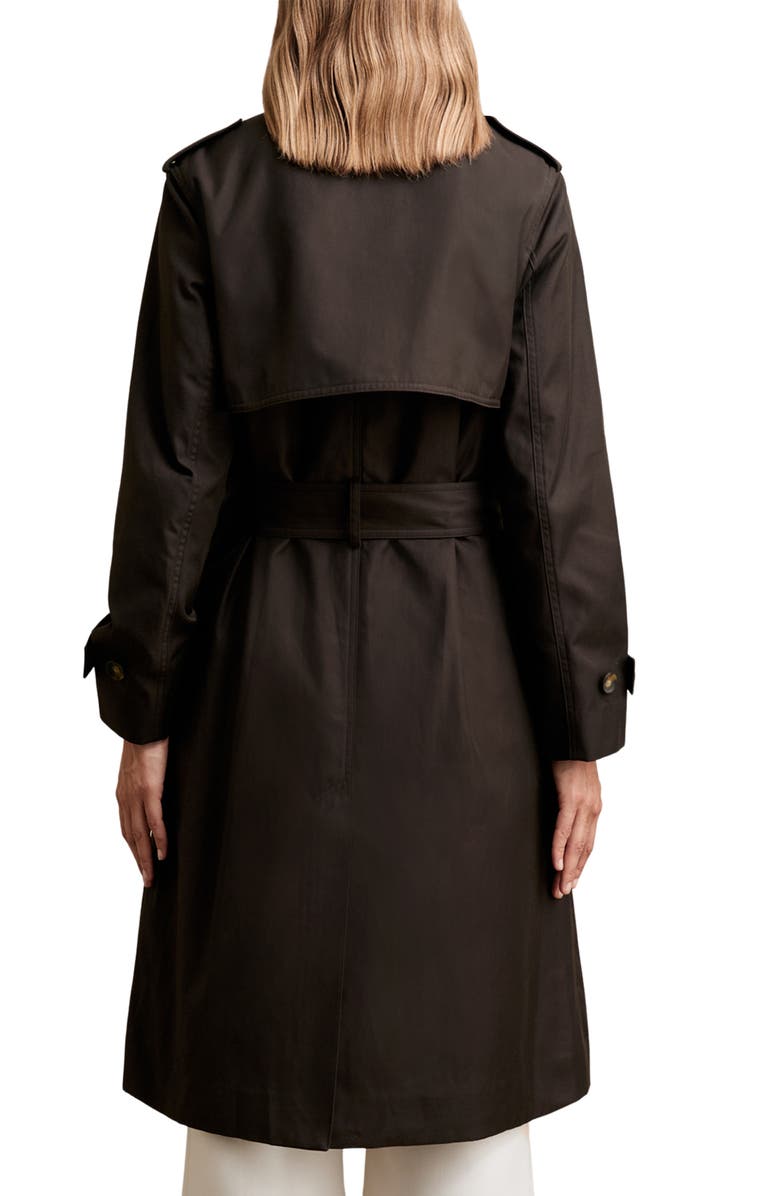 Reiss Azura Hooded Double Breasted Trench Coat, Alternate, color, Chocolate Brown