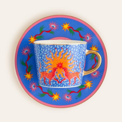 Luohu Animal 2 Pcs Porcelain Coffee Set 3 oz. Coffee Ritual