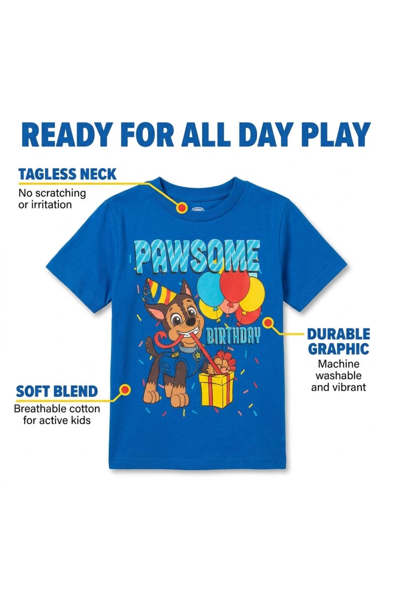 Short Sleeve T-Shirt, Alternate, color, Chase Blue