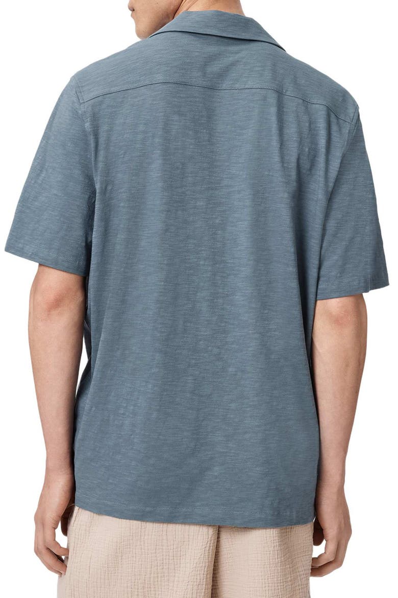 Robson Knit Cotton Camp Shirt, Alternate, color, LUNAR BLUE
