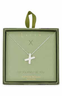 Pavé Cubic Zirconia Initial Pendant Necklace
