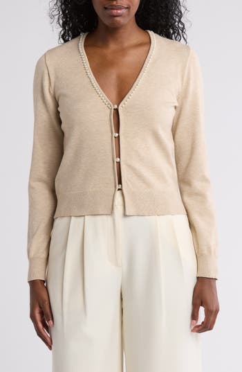 By Design Laurel Cardigan In Oatmeal Heather