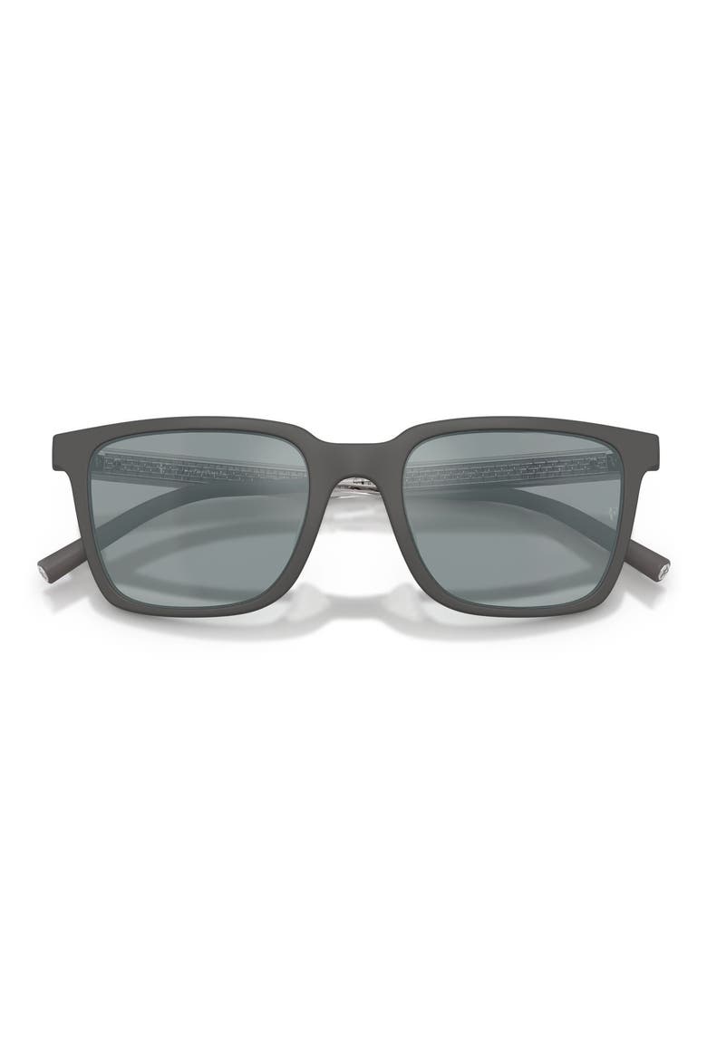 x Roger Federer Mr. Federer 52mm Polarized Rectangular Sunglasses, Alternate, color, ANTHRACITE / GREY POLAR MIRROR