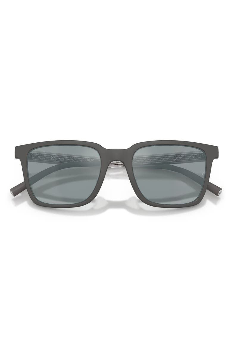 Oliver Peoples x Roger Federer Mr. Federer 52mm Polarized Rectangular Sunglasses, Alternate, color, Anthracite / Grey Polar Mirror