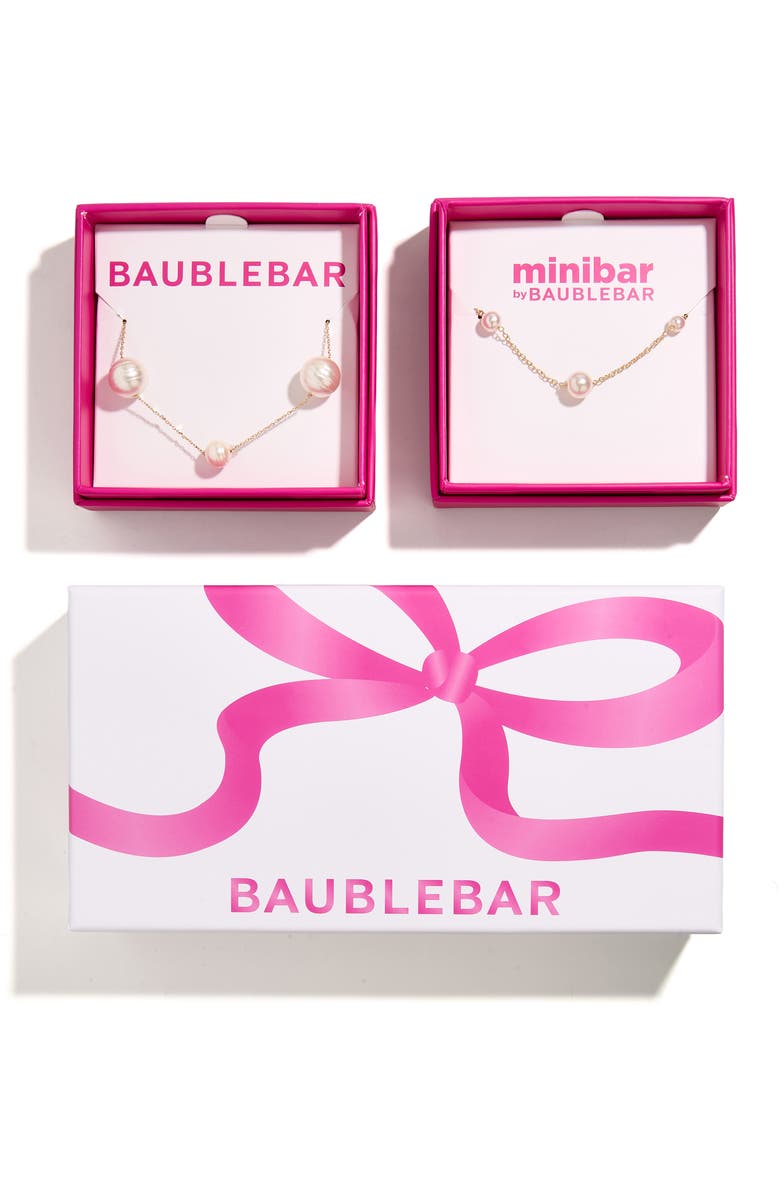 BaubleBar Match with Mama Imitation Pearl Necklace, Alternate, color, Pearl