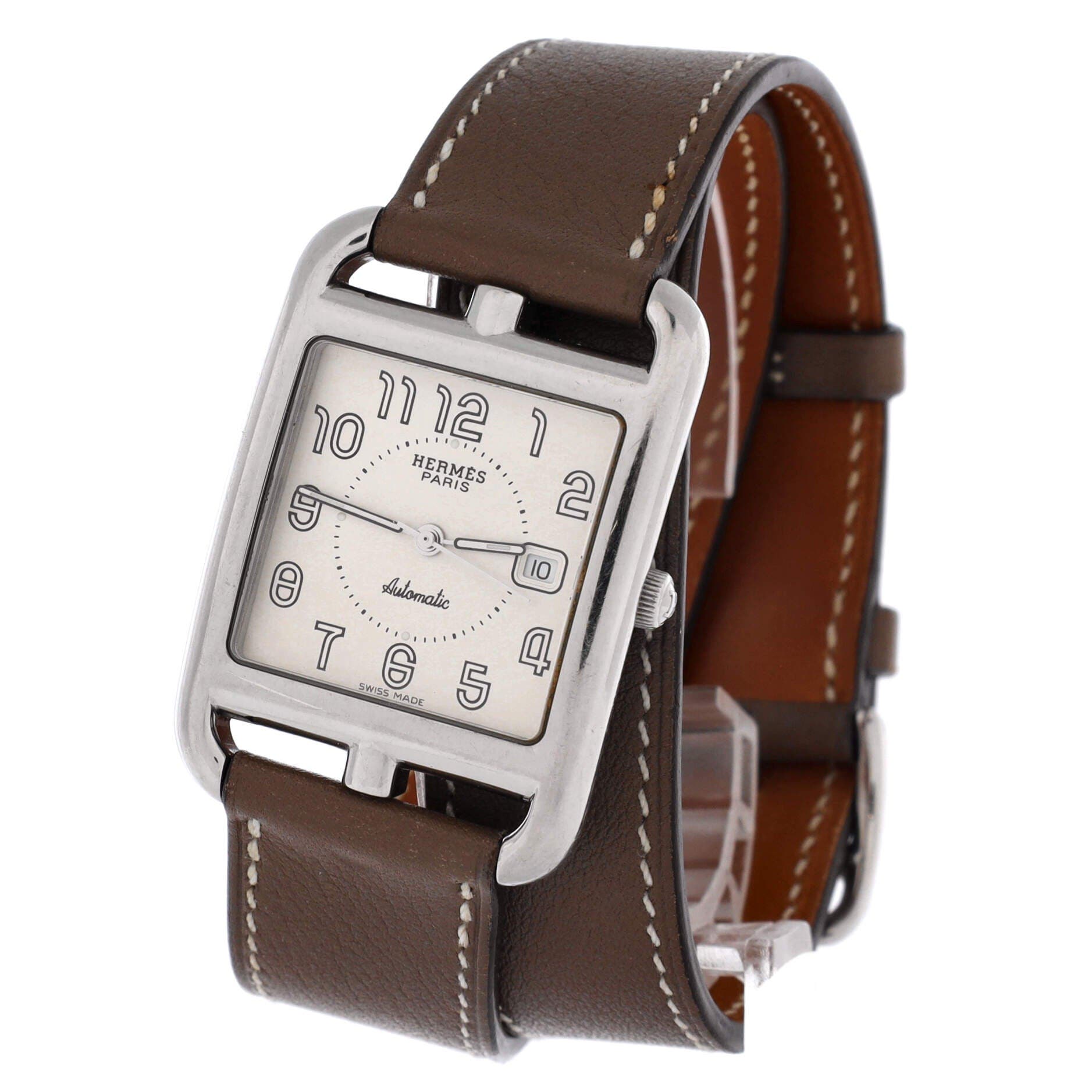 Cape Cod Double Tour Automatic Watch Stainless Steel and Leather 29, Alternate, color, Grey