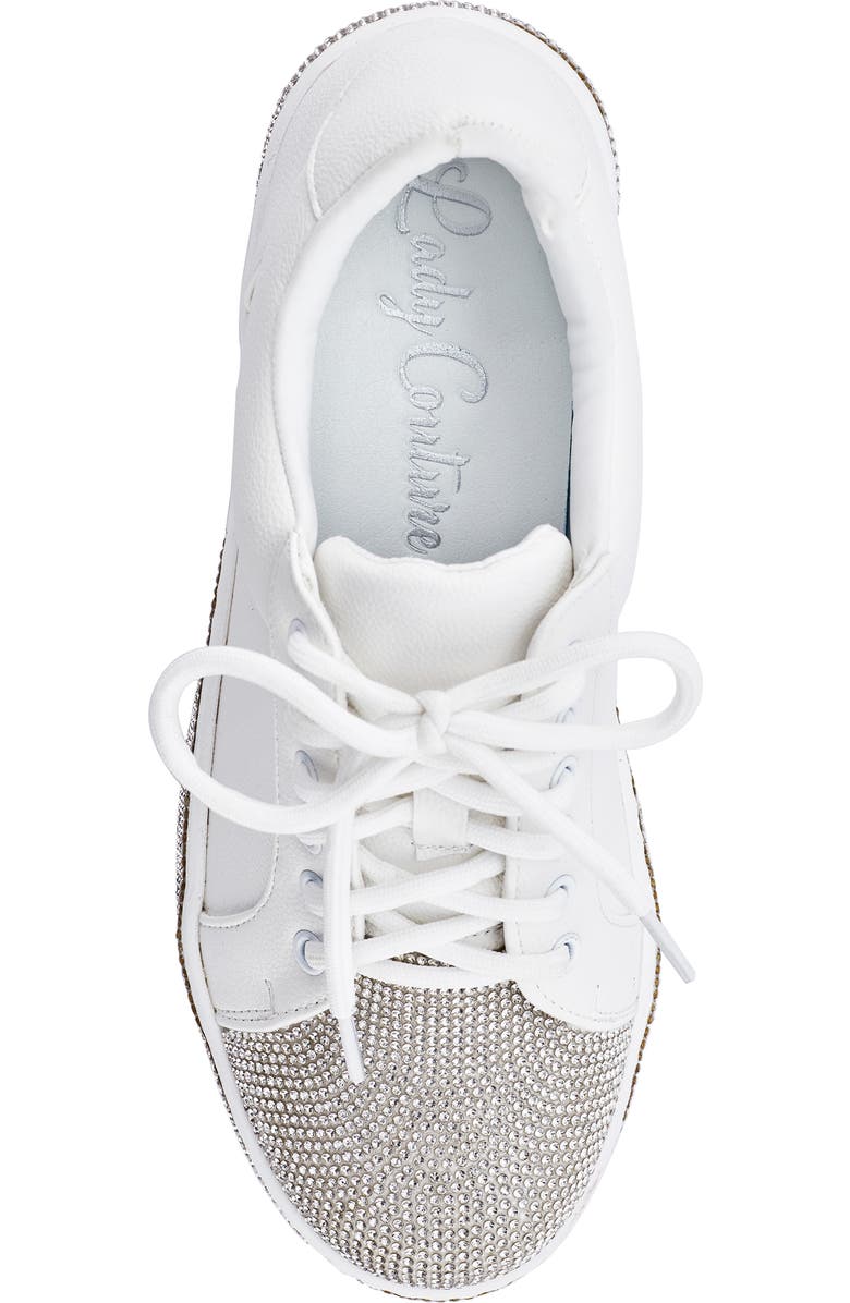 LADY COUTURE Legend Rhinestone Sneaker, Alternate, color, White