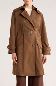 MAX STUDIO Belted Double Breasted Trench Coat