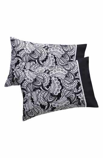 Set of Two Paisley Print Pillowcases