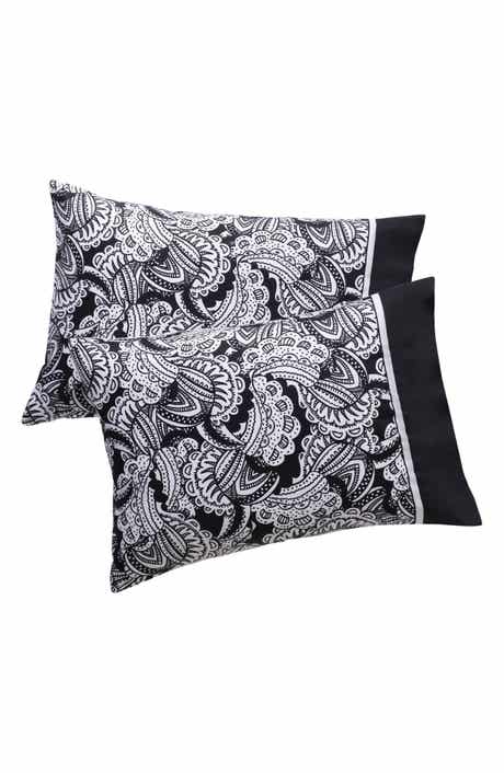 Set of Two Paisley Print Pillowcases