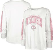 '47 Women's '47 Cream Wisconsin Badgers Statement SOA 3-Hit Long Sleeve T-Shirt