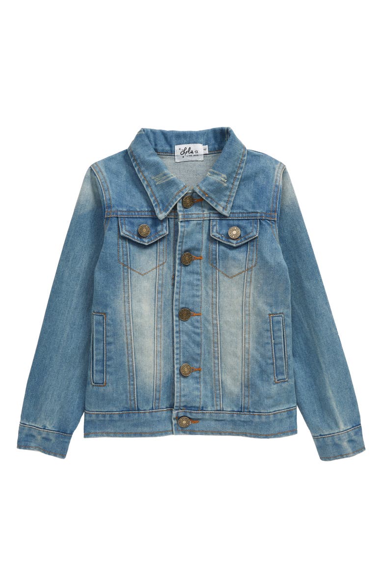 Lola + The Boys Lola & the Boys Rainbow Tassel Denim Jacket, Main, color, 