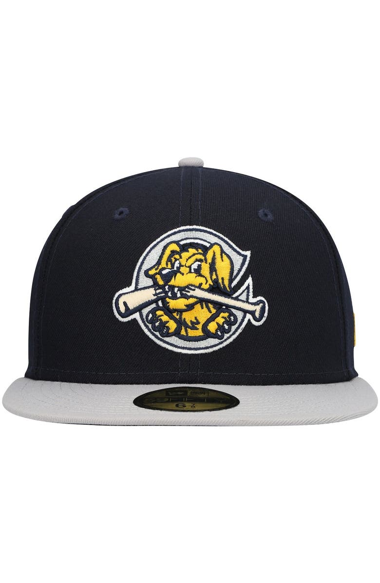 New Era Men's New Era Navy Charleston RiverDogs Authentic Collection Road 59FIFTY Fitted Hat, Alternate, color,