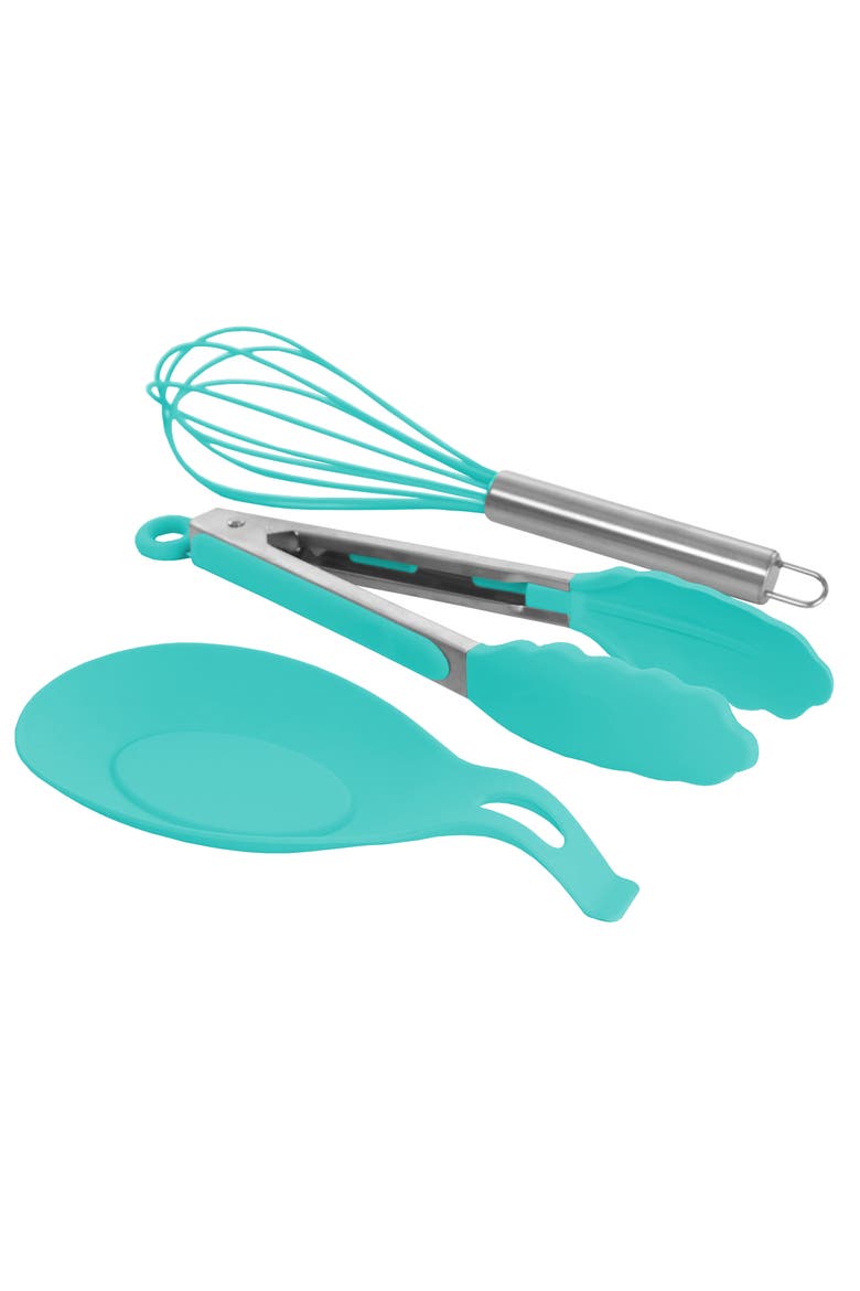 Silicone Cooking Utensils, Set of 12, Alternate, color, Light Teal