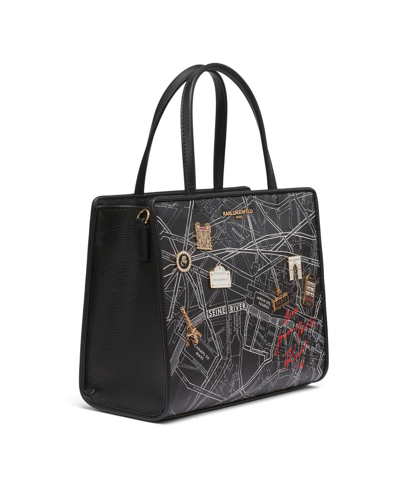 KARL LAGERFELD PARIS Maybelle Satchel, Alternate, color, Black Multi