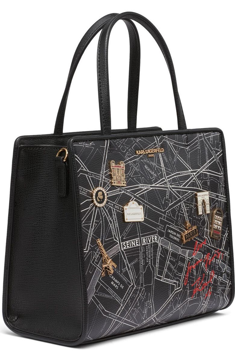 KARL LAGERFELD PARIS Maybelle Satchel, Alternate, color, Black Multi